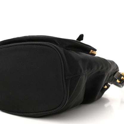 Prada Saffiano Tessuto Nylon Mini Bucket Crossbody Bag Black 9 of 9