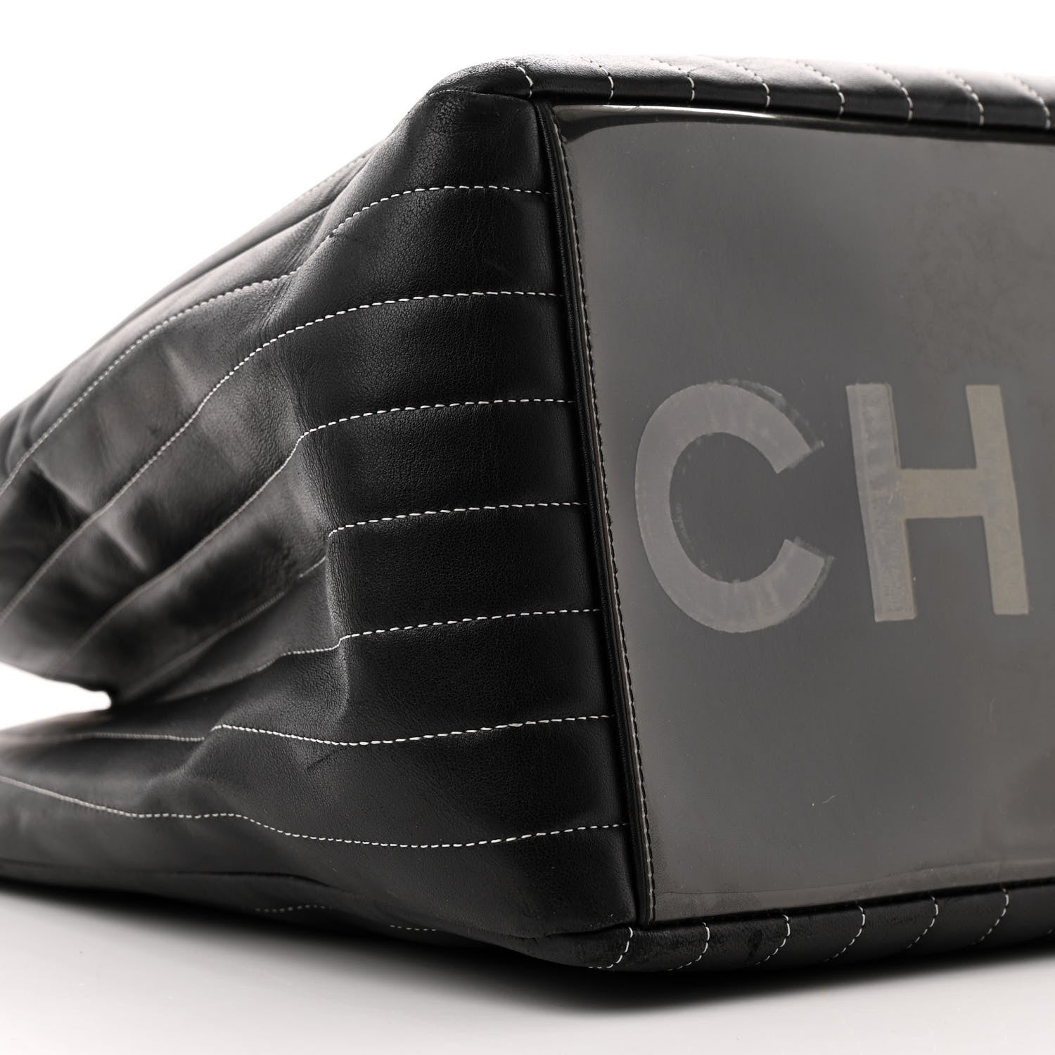 Chanel Lambskin Vertical Quilted Large Mademoiselle Tote Black 9 of 10