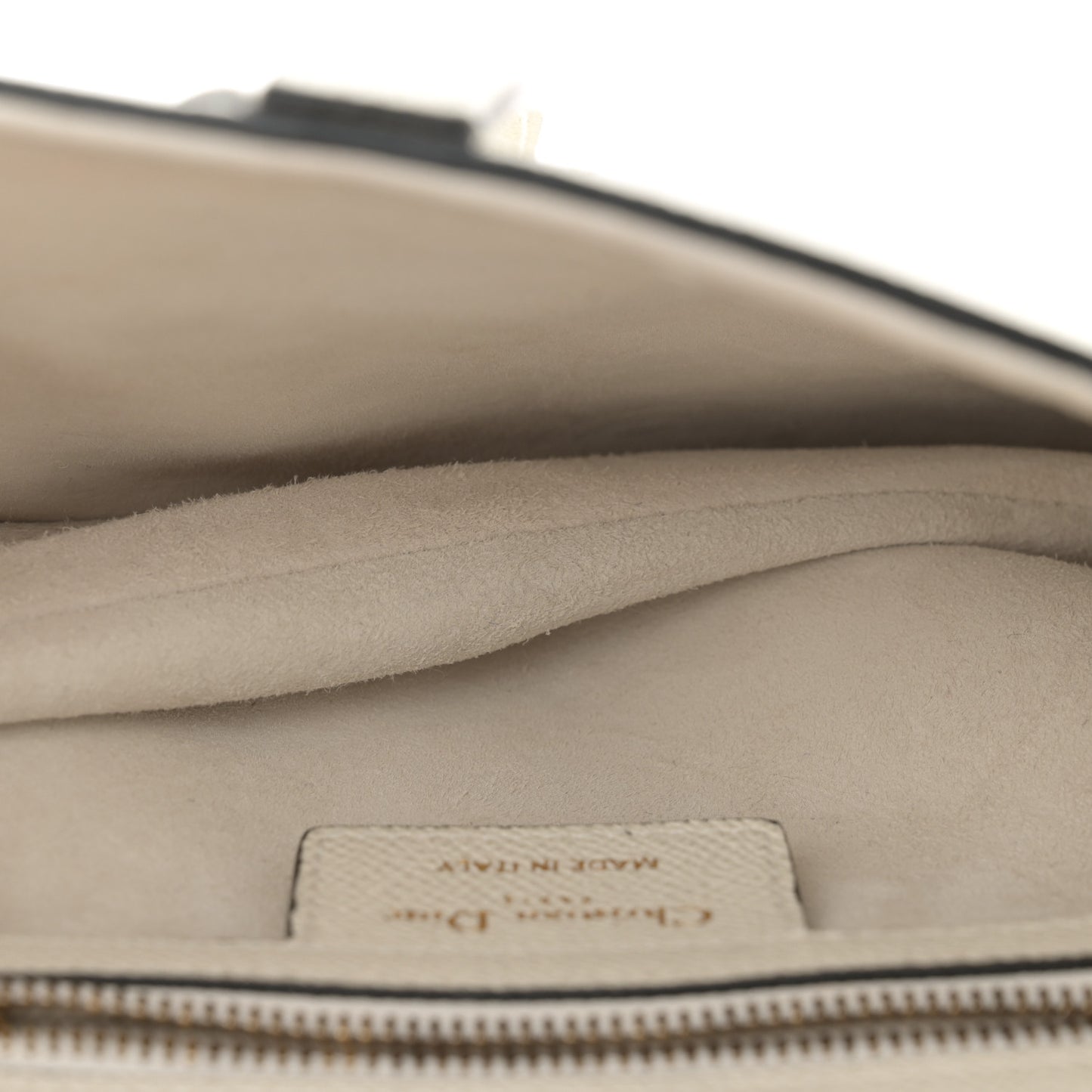 Grained Calfskin Saddle Bag White