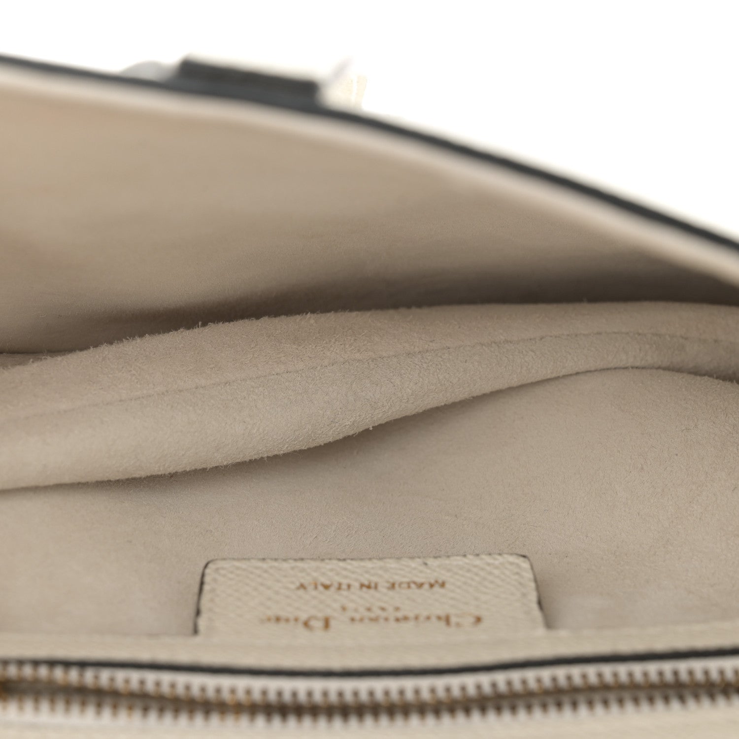 Christian Dior Grained Calfskin Saddle Bag White 5 of 12
