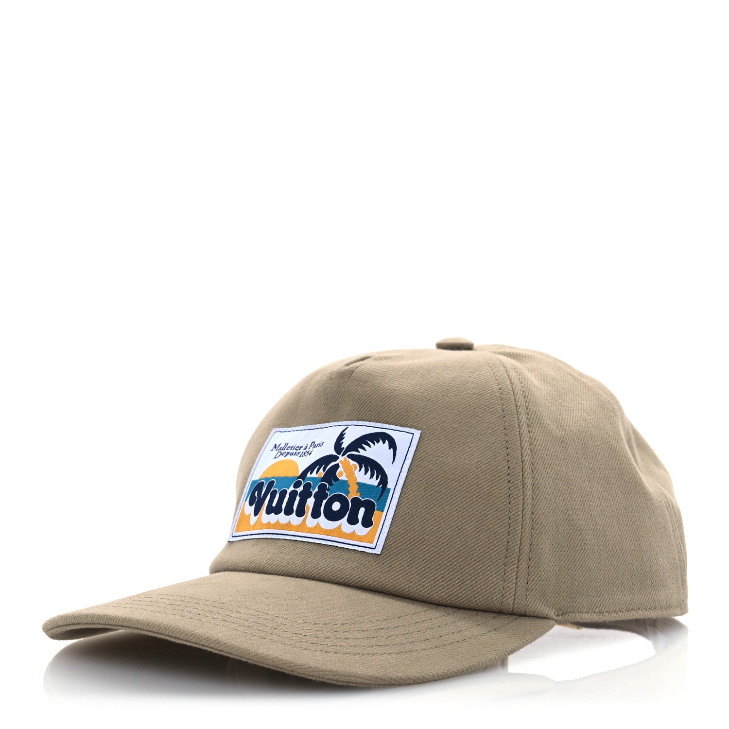 Louis Vuitton Cotton Palm Tree Patch Cap M Beige 1 of 9