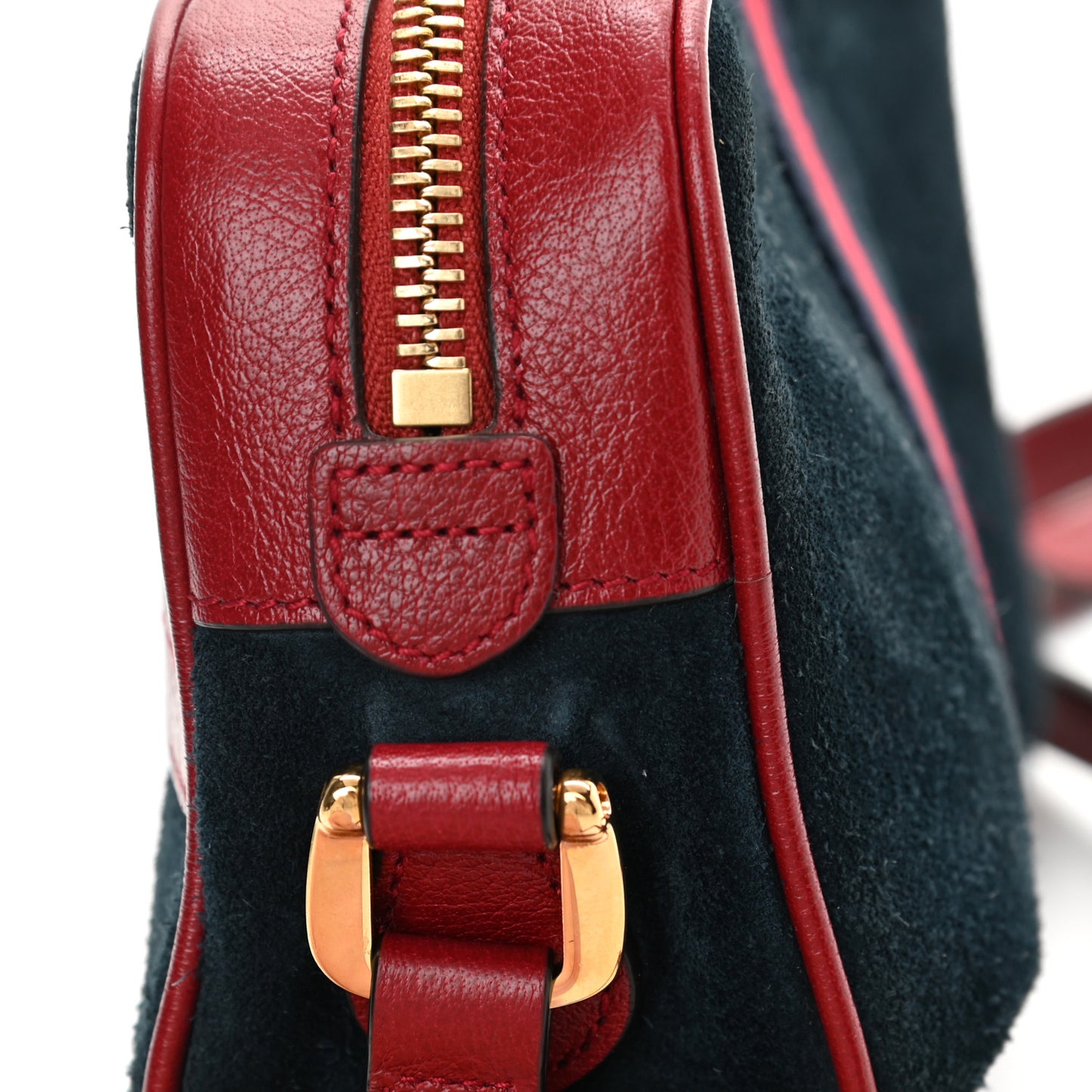 Suede Calfskin Web Mini Ophidia Shoulder Bag New Blue Romantic Cherry