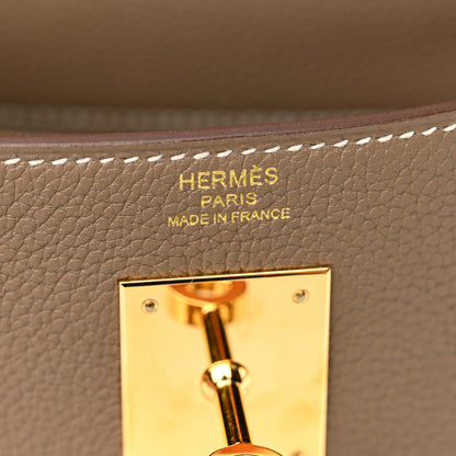 Hermes Togo Kelly Retourne 32 Etoupe 6 of 15