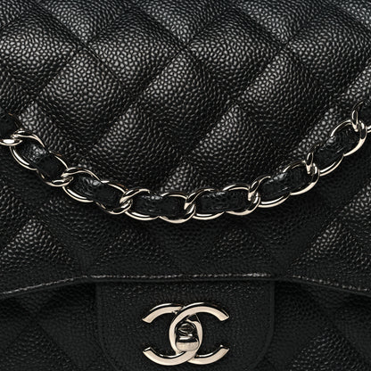 Chanel Caviar Quilted Jumbo Double Flap Black 8 of 10