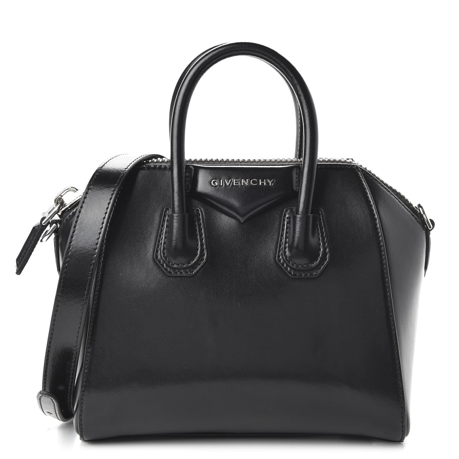 Givenchy Shiny Lord Calfskin Mini Antigona Black 1 of 10