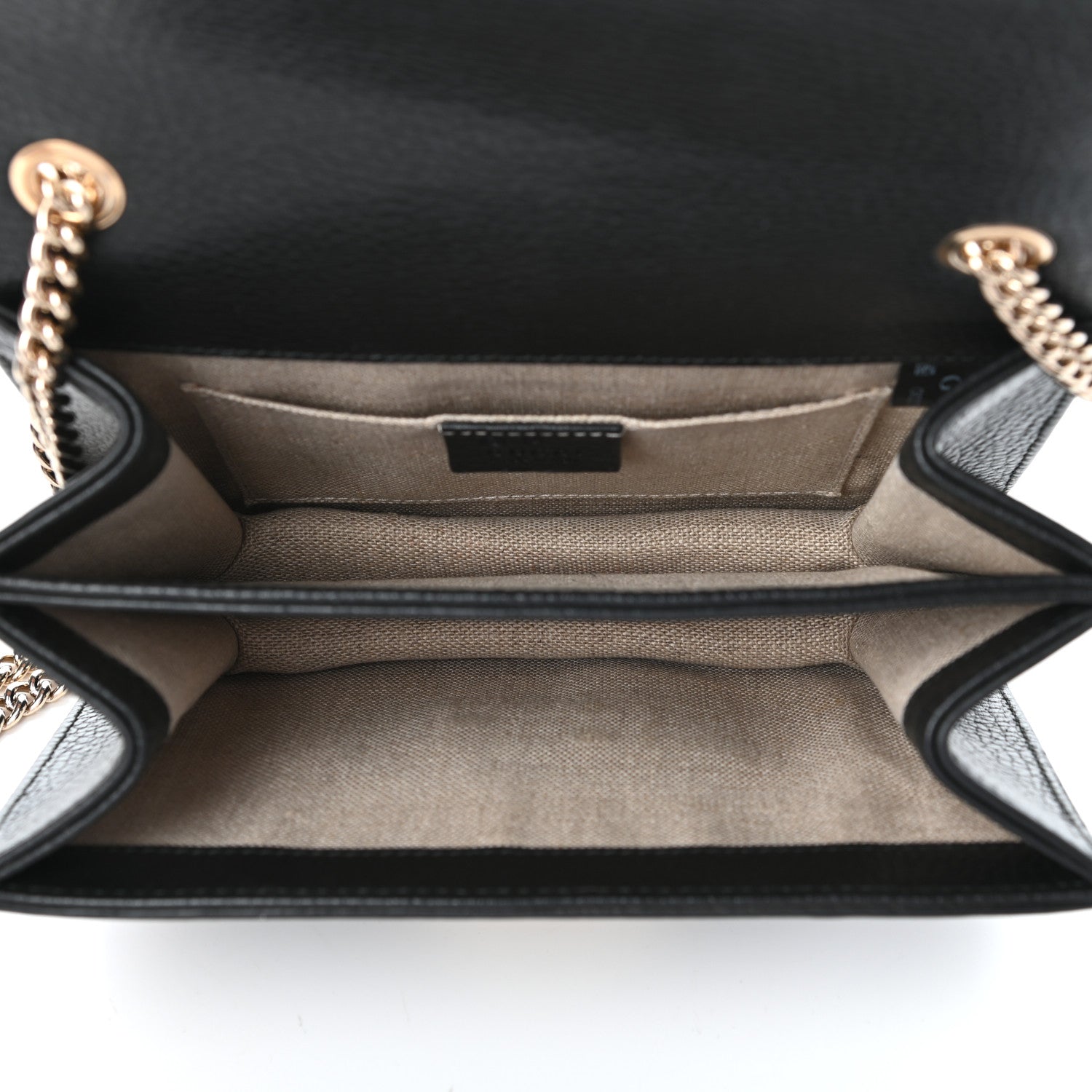 Gucci Dollar Calfskin Small Interlocking G Shoulder Bag Black 5 of 9