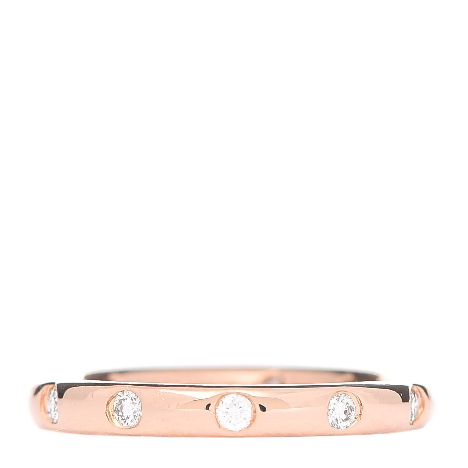 Tiffany 18K Rose Gold Diamond Bezet Band Ring 47 4 3 of 5