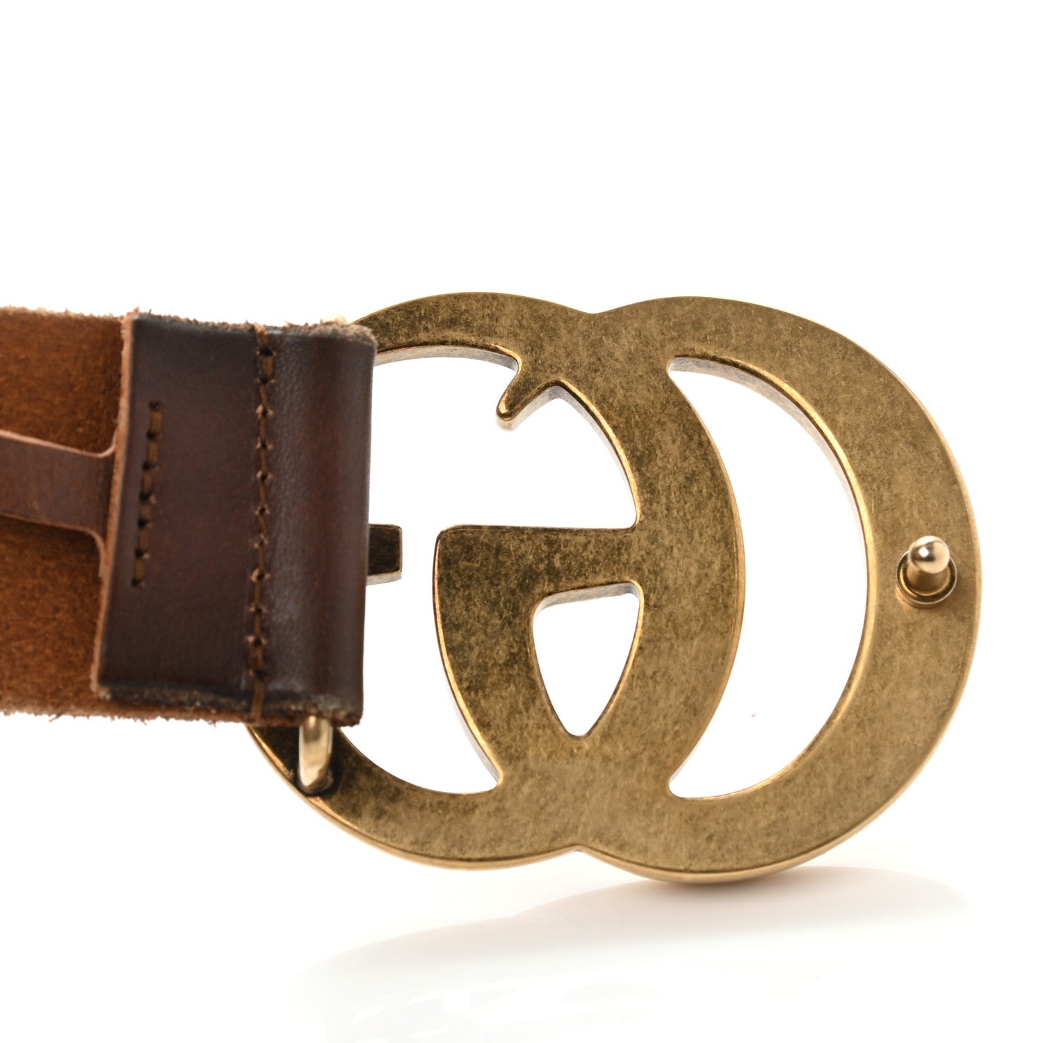 Gucci Faded Calfskin Double G 40mm Belt 80 32 Cuir 6 of 7