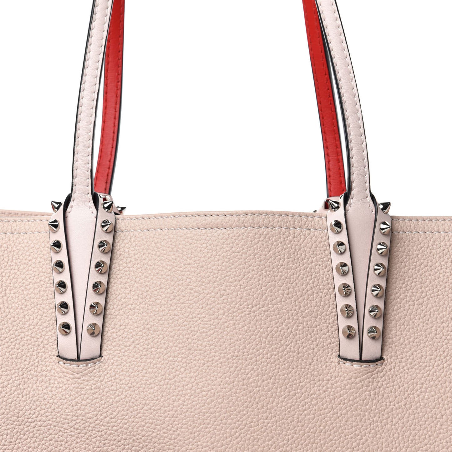 Calfskin Spikes East West Cabata Tote Ballerina