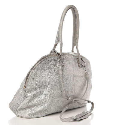 Balenciaga Agneau Classic Silver Hardware Papier Large Bowling Bag Grey 4 of 9