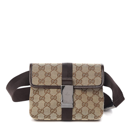 Gucci Monogram Waist Pouch Bag Dark Brown 1 of 10