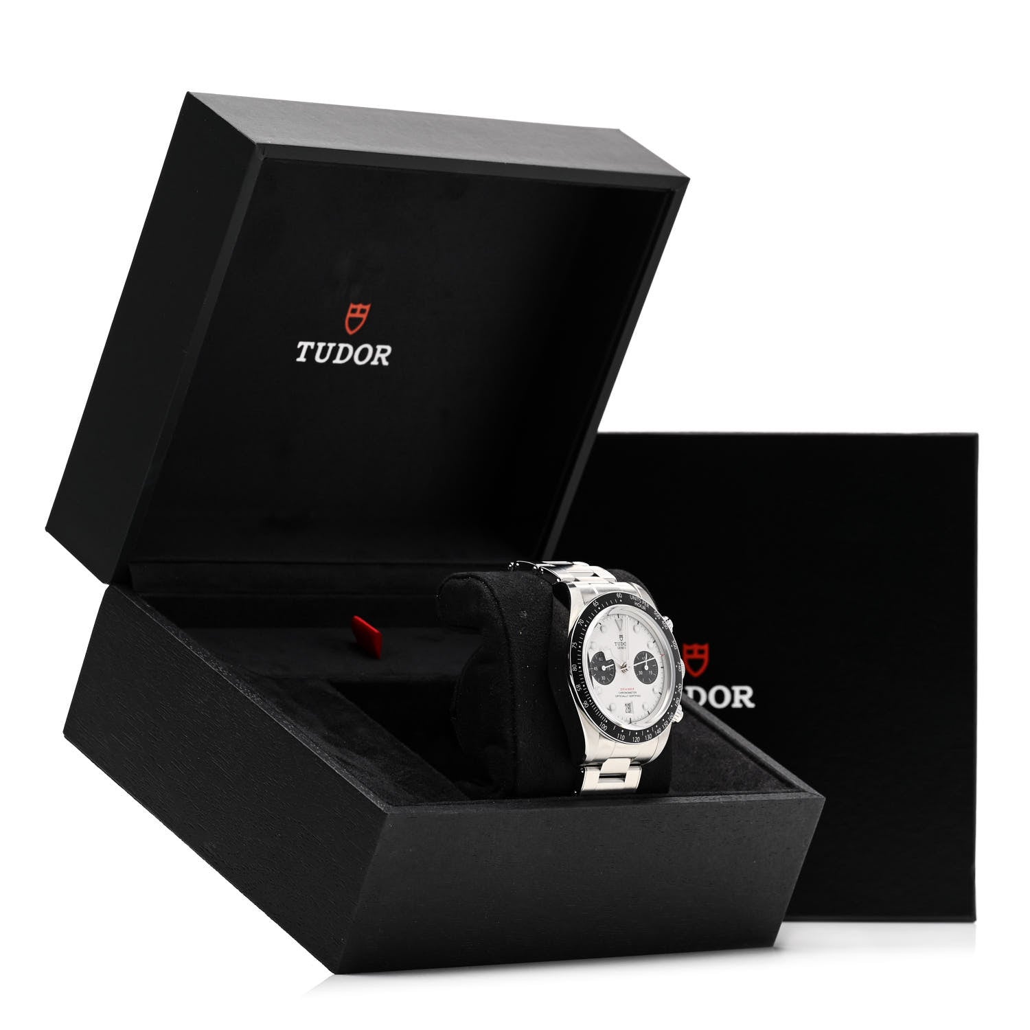 TUDOR Stainless Steel 41mm Black Bay Chronograph Panda Automatic Watch White 79360N 5 of 5
