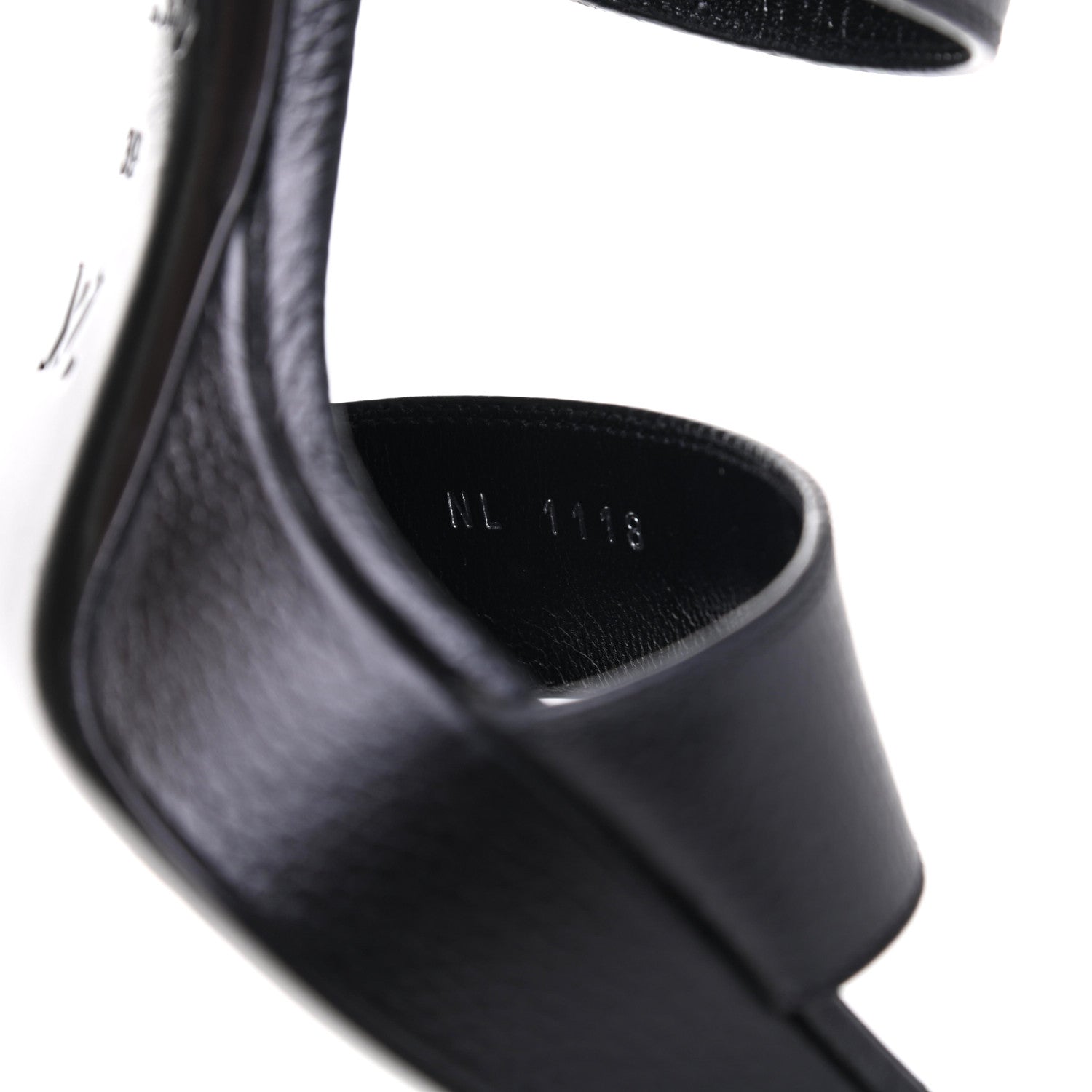 Louis Vuitton Grained Calfskin Horizon Platform Sandals 39 Black 8 of 13