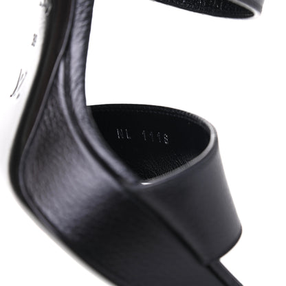 Louis Vuitton Grained Calfskin Horizon Platform Sandals 39 Black 8 of 13
