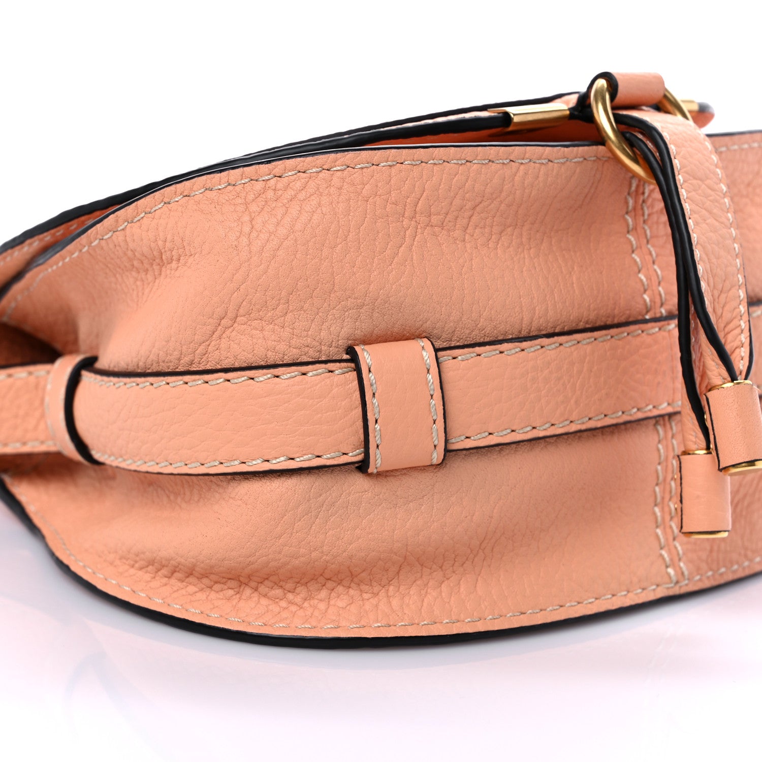 Chloe Calfskin Mini Marcie Round Crossbody Bag Peach Bloom 7 of 9