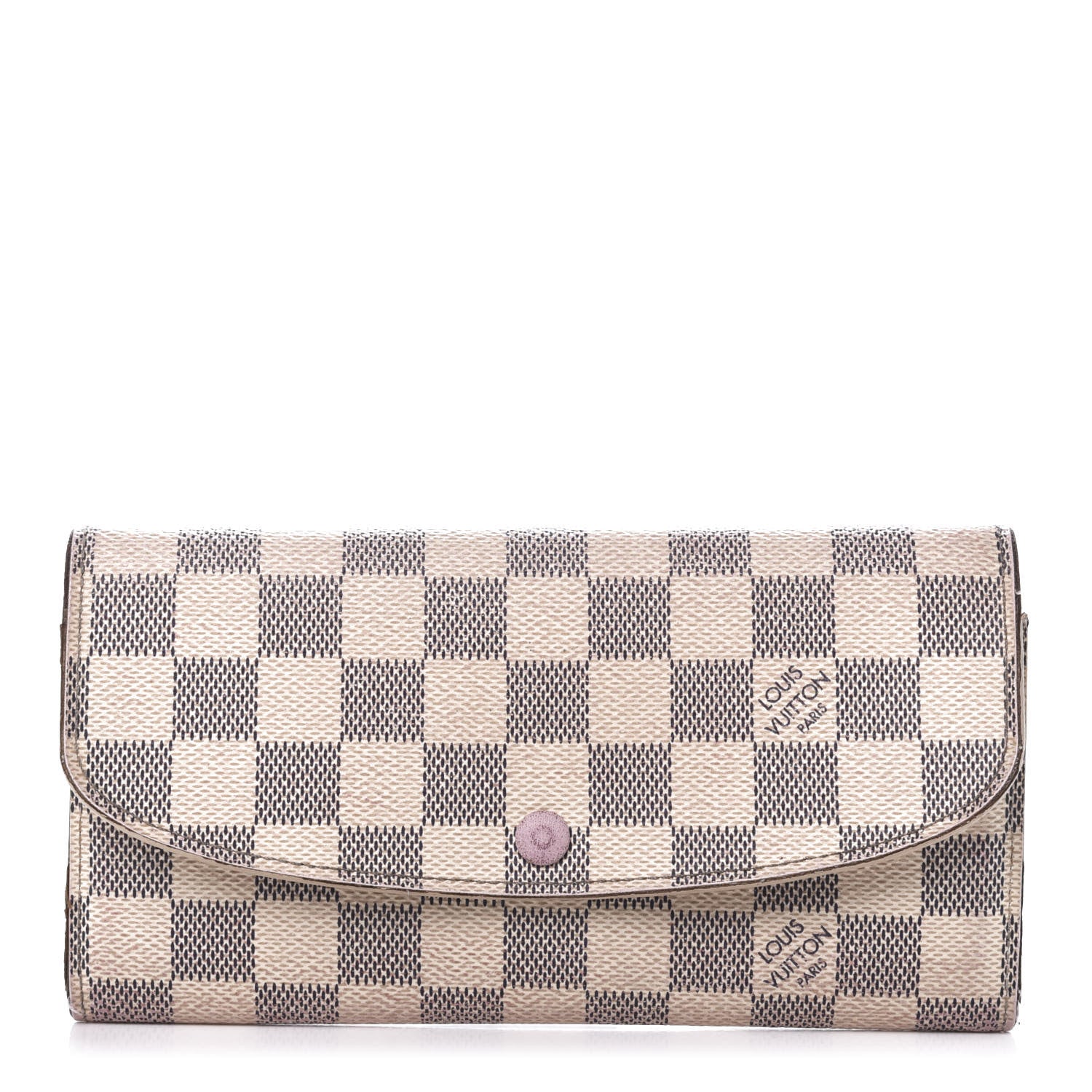 Louis Vuitton Damier Azur Emilie Wallet Rose Ballerine 1 of 16