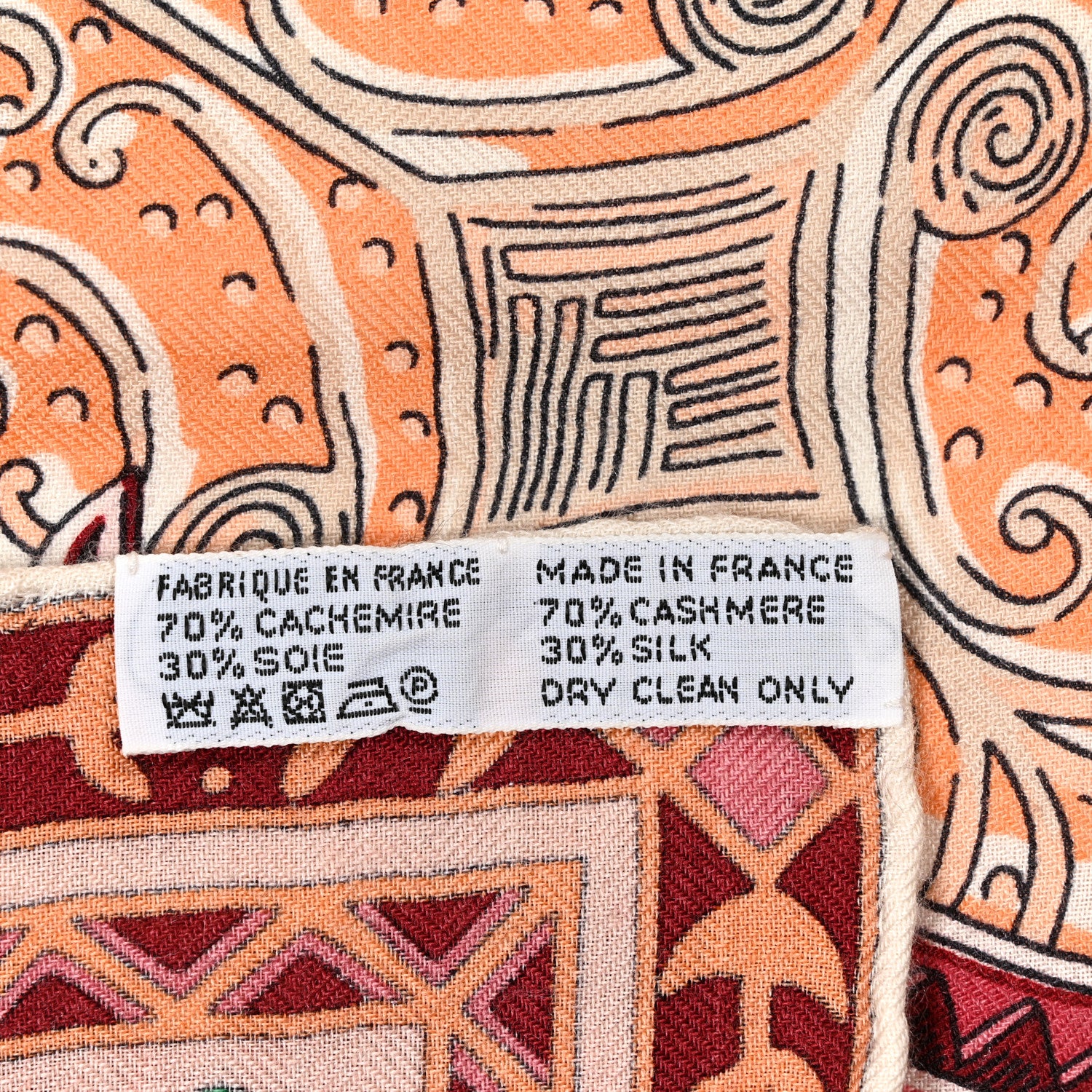 Hermes Cashmere Silk Cavaliers du Caucase Shawl 140 Rose Pale Bleu Framboise 3 of 4