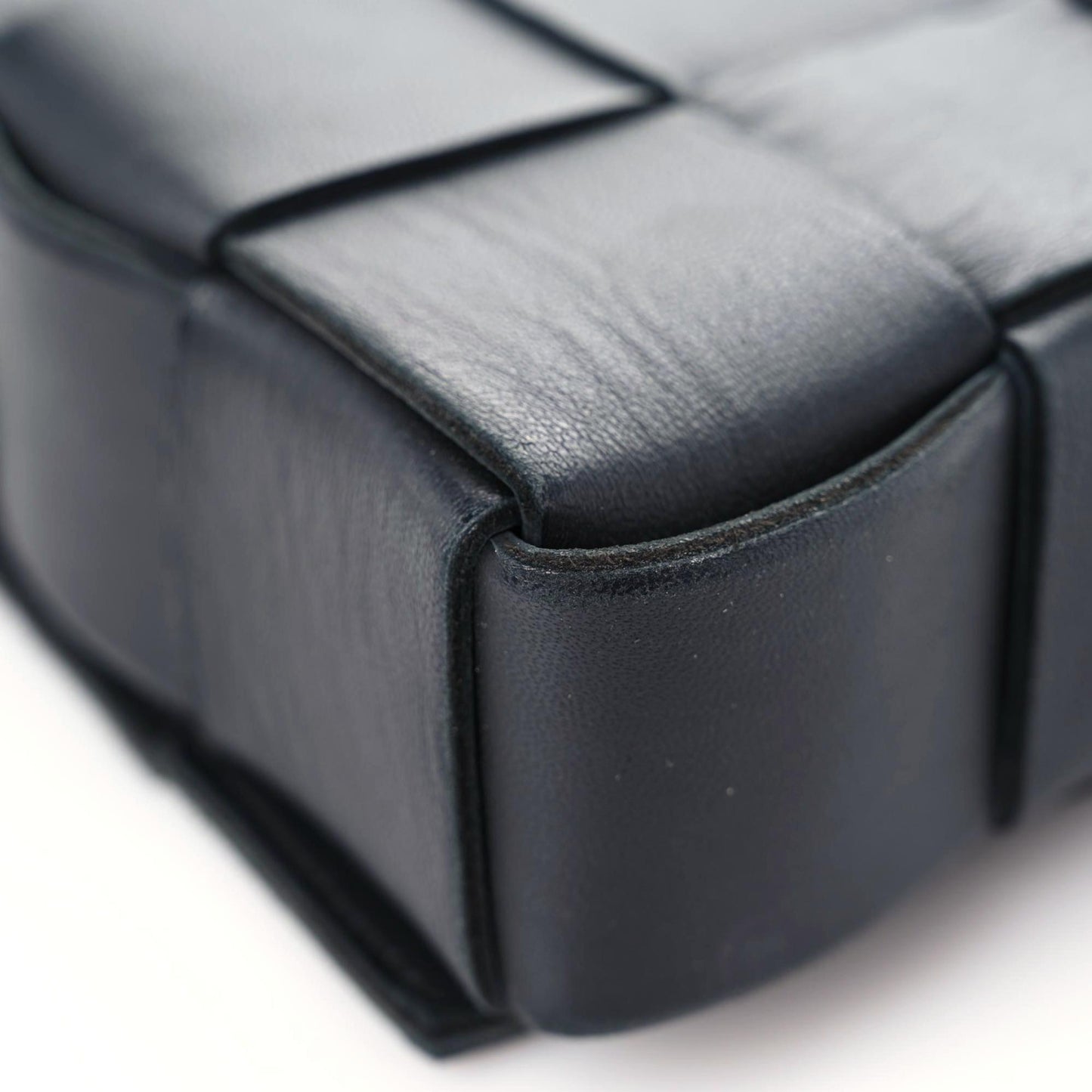 Lambskin Maxi Intrecciato Cassette Crossbody Bag Black