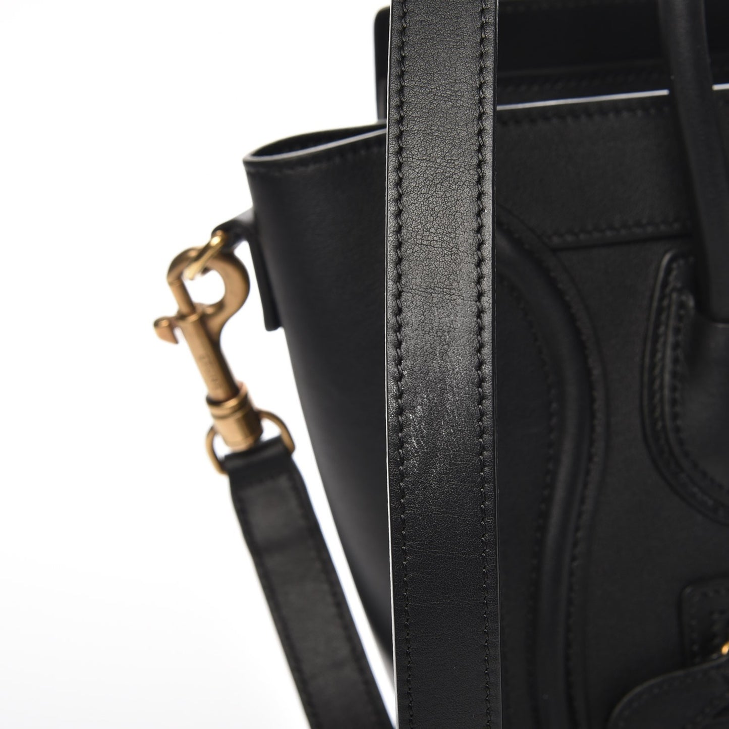 Smooth Calfskin Nano Luggage Black
