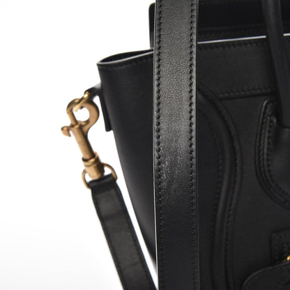 Celine Smooth Calfskin Nano Luggage Black 7 of 8