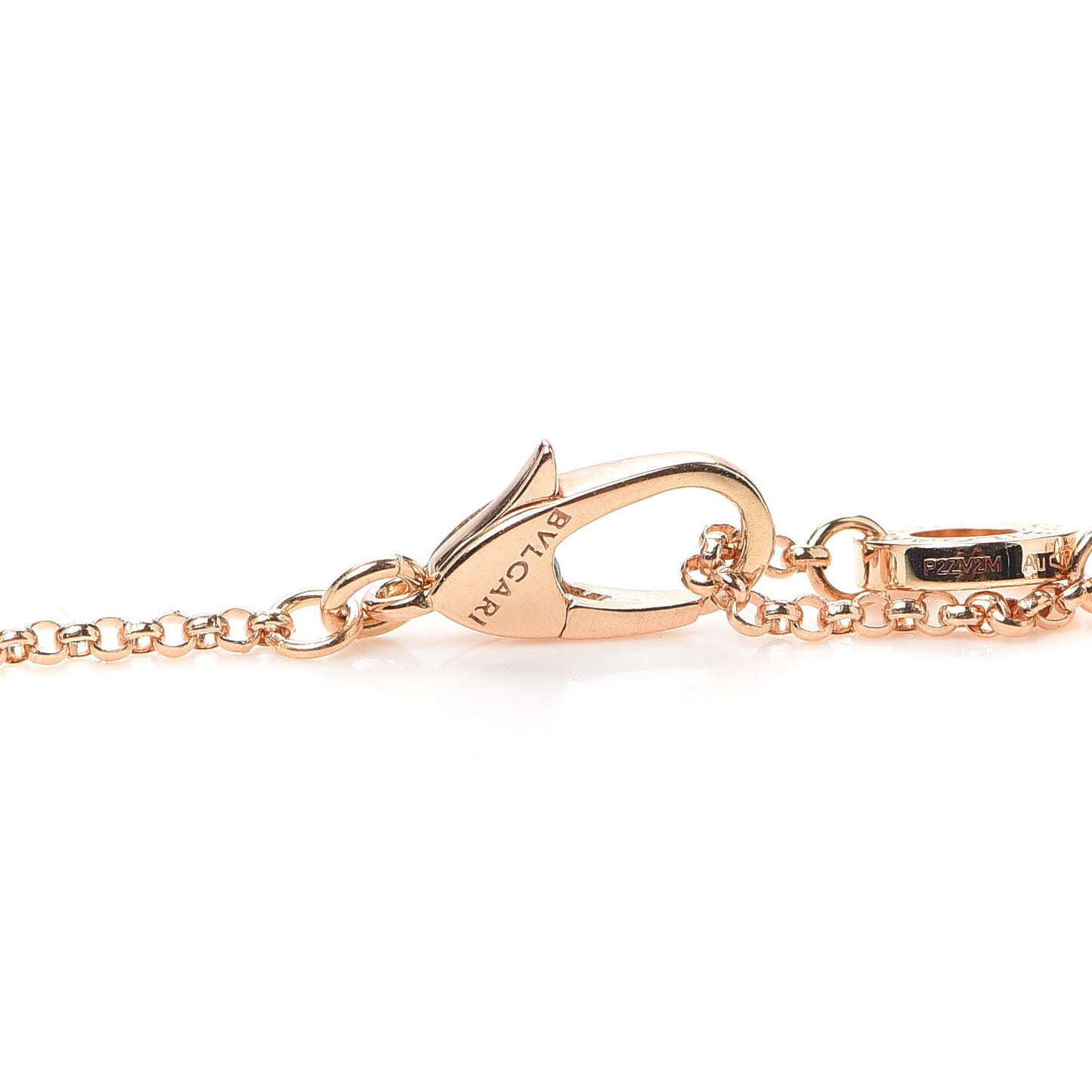 18K Rose Gold Diamond Small B.Zero1 Pave Pendant Necklace