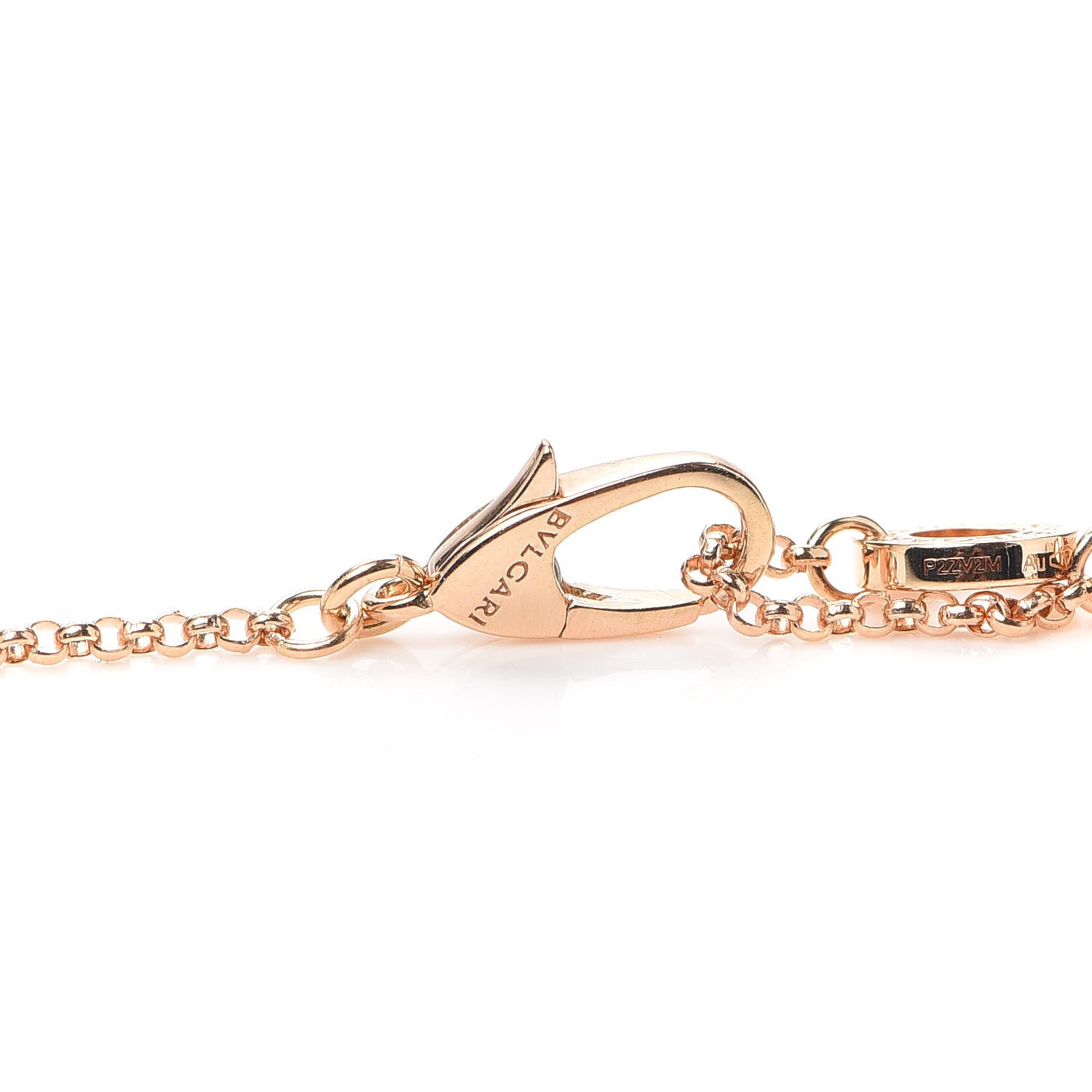 Bulgari 18K Rose Gold Diamond Small B.Zero1 Pave Pendant Necklace 4 of 7