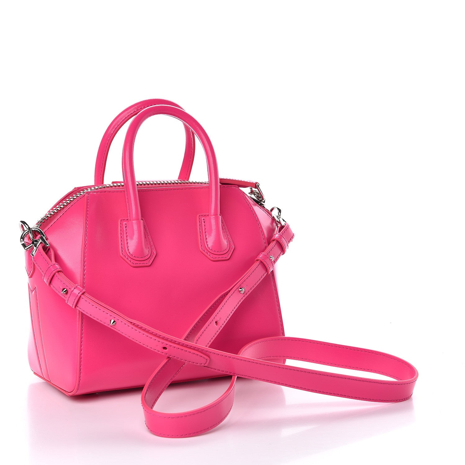 Givenchy Shiny Lord Calfskin Mini Antigona Shocking Pink 3 of 10