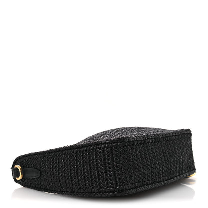 Prada Yarn Raffia Effect Crochet Re-Edition 2005 Shoulder Bag Black 4 of 12