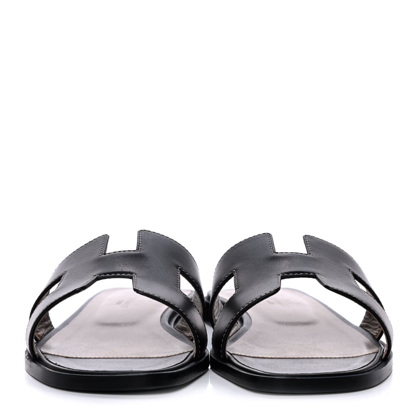 Box Calfskin Oran Sandals 37 Black