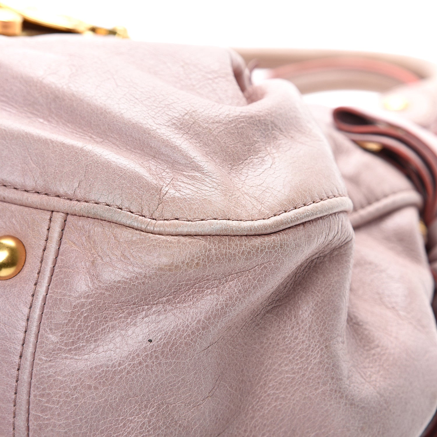 Miu Miu Vitello Lux Mini Bow Bag Mughetto 9 of 18