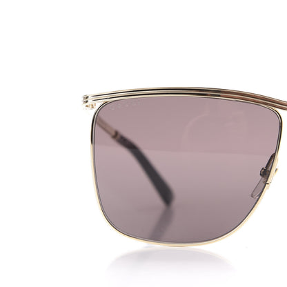 Gucci Metal Square Frame Sunglasses GG0812S Gold Brown 7 of 8