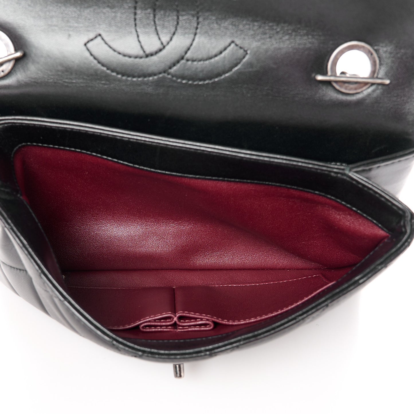 Lambskin Quilted Medium Trendy CC Flap Black