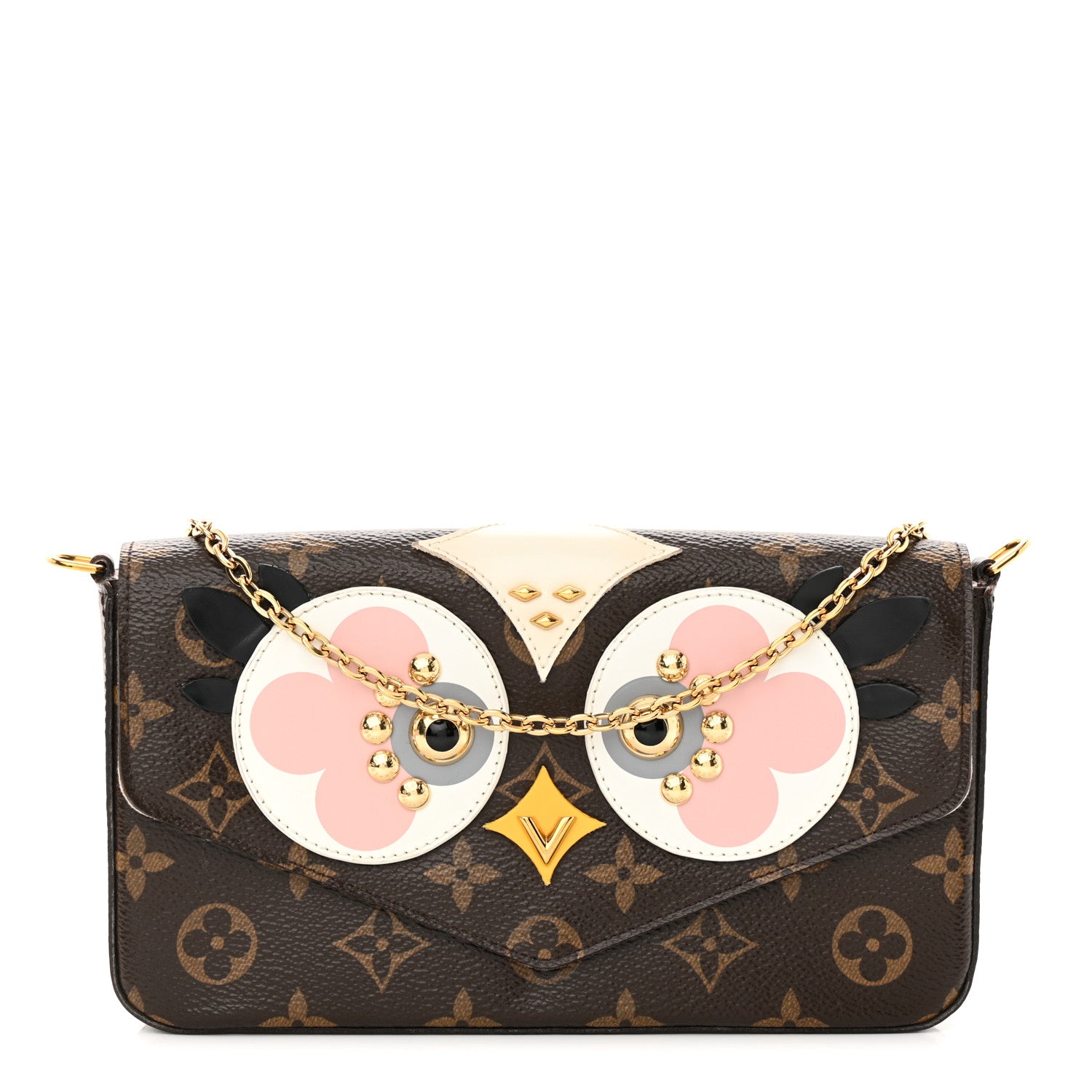Louis Vuitton Monogram Lovely Birds Pochette Felicie Chain Wallet 1 of 16