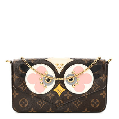 Louis Vuitton Monogram Lovely Birds Pochette Felicie Chain Wallet 1 of 16