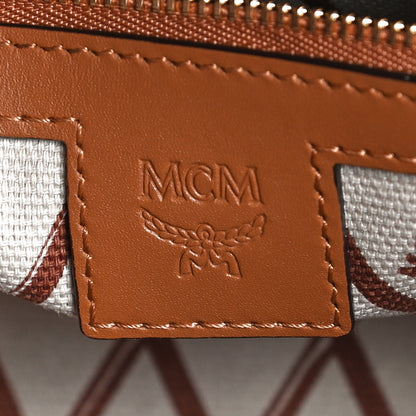 MCM Visetos Mini Toni Shopper Tote Cognac 6 of 14