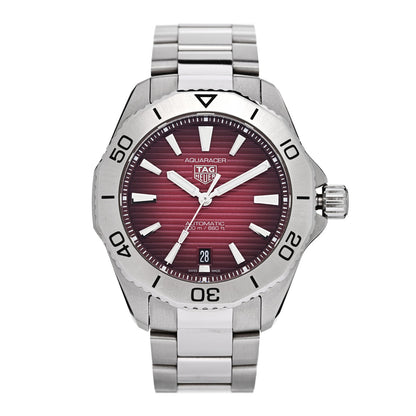 Tag Heuer Stainless Steel 40mm Aquaracer Professional 200 Solargraph Automatic Watch Red WBP2114 1 of 5