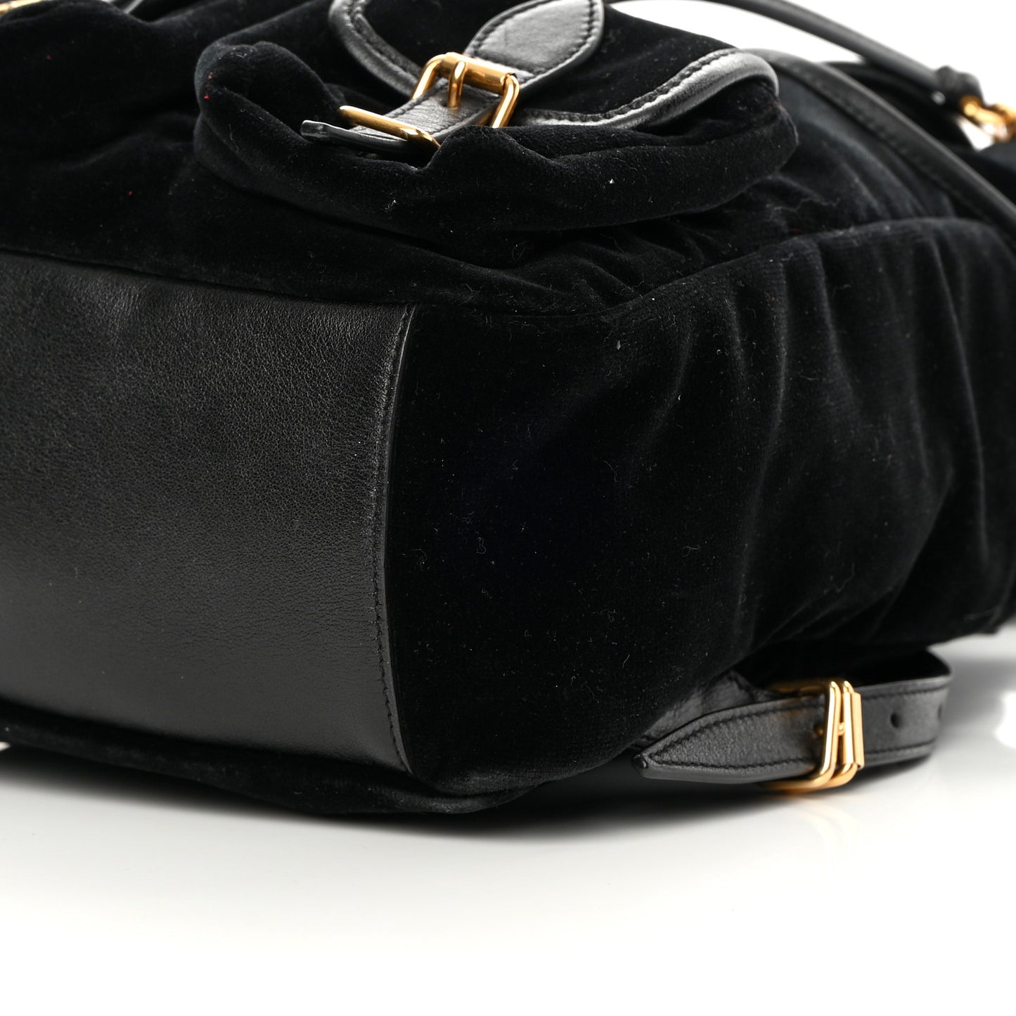 Velvet Calfskin Small Festival Backpack Black