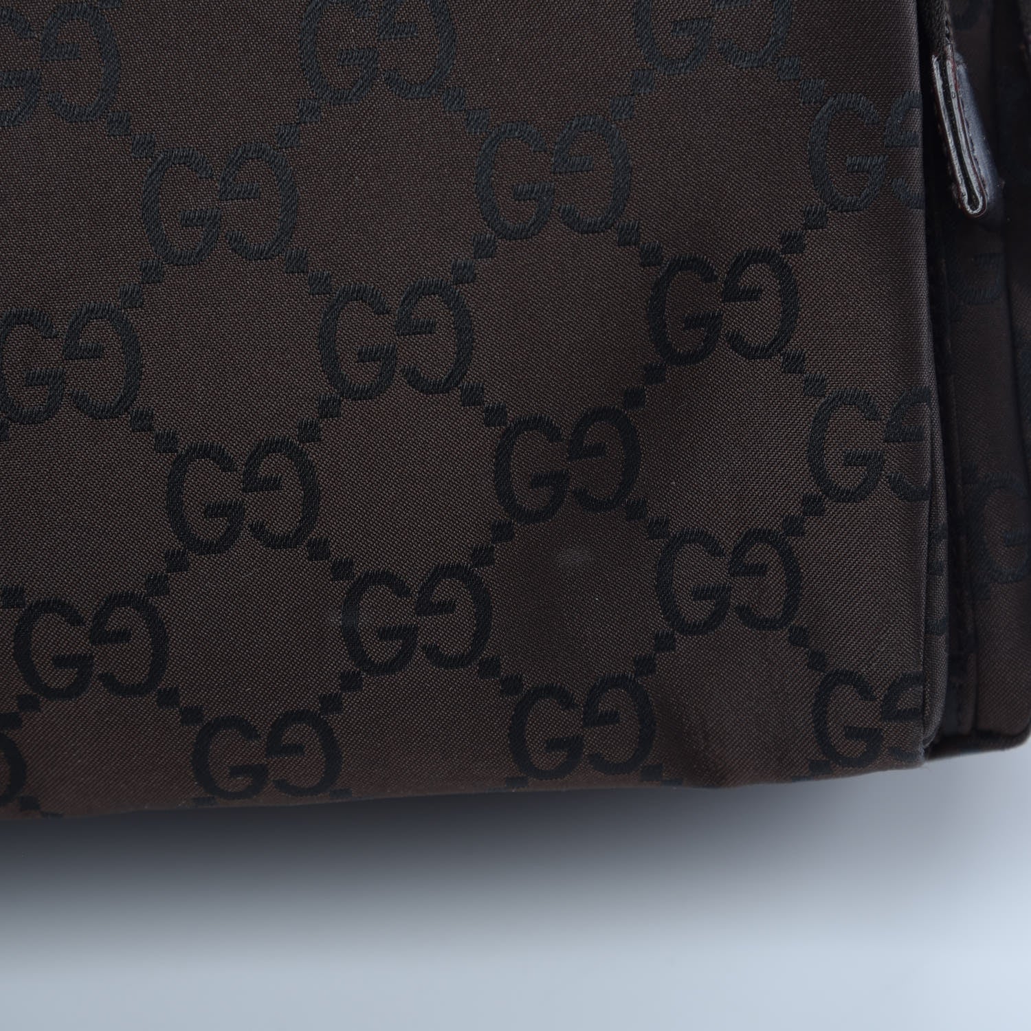 Gucci Nylon Monogram Extra Large Satchel Dark Brown 15 of 18