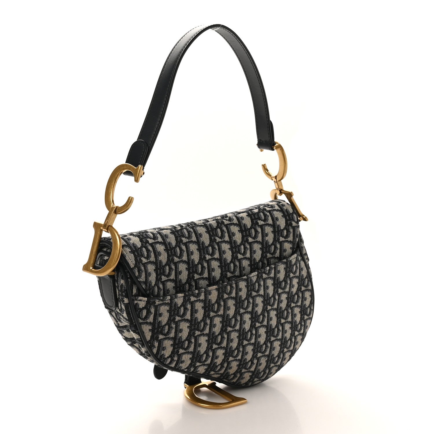 Christian Dior Oblique Saddle Bag Blue 3 of 10