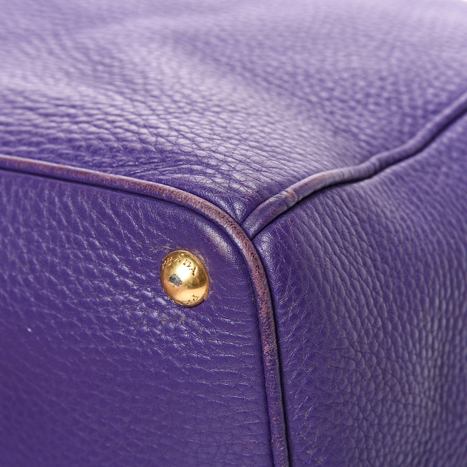 Prada Vitello Daino Tote Viola 11 of 23