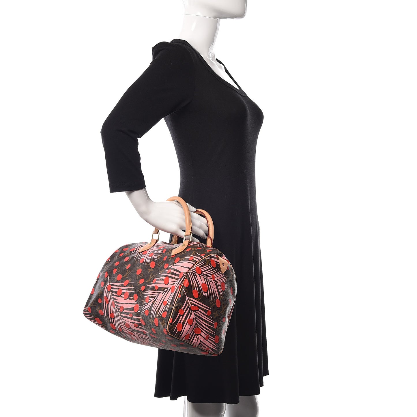 Monogram Jungle Dots Speedy 30 Sugar Pink Poppy