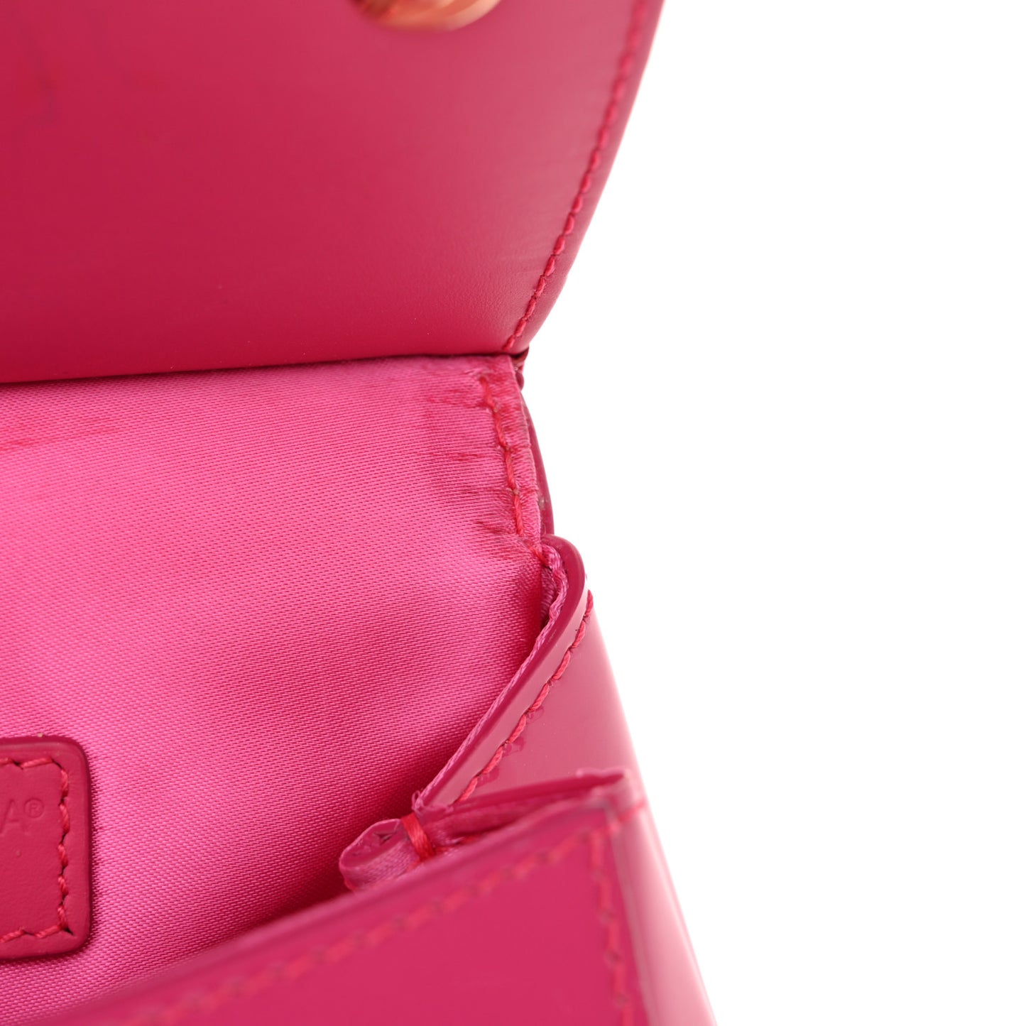 Patent Mini DG Girls Miss Sicily Satchel Dark Pink