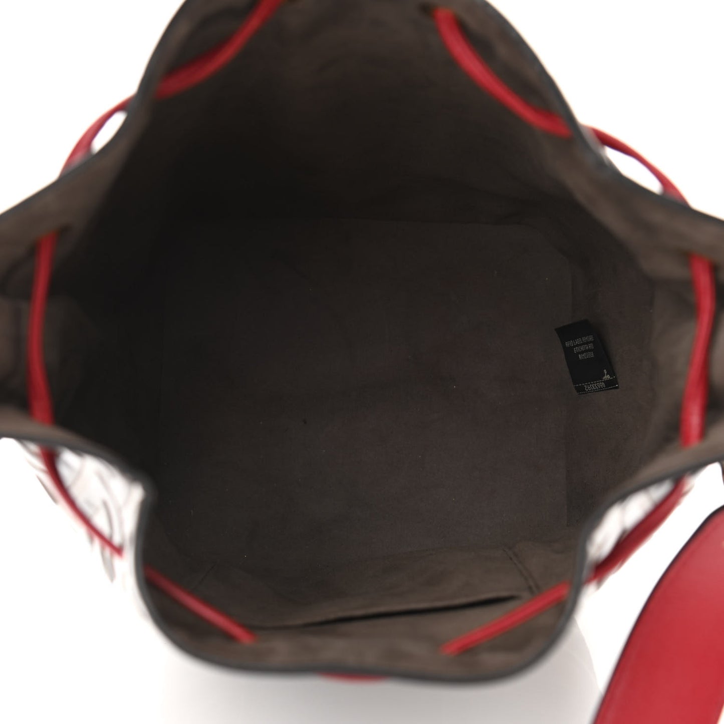 Vitello Grace F is Fendi Bi-Color FF 1974 Embossed Grande Mon Tresor Bucket Bag Maya Black Fragola