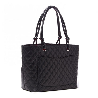 Chanel Calfskin Quilted Large Cambon Tote Black 2 of 8