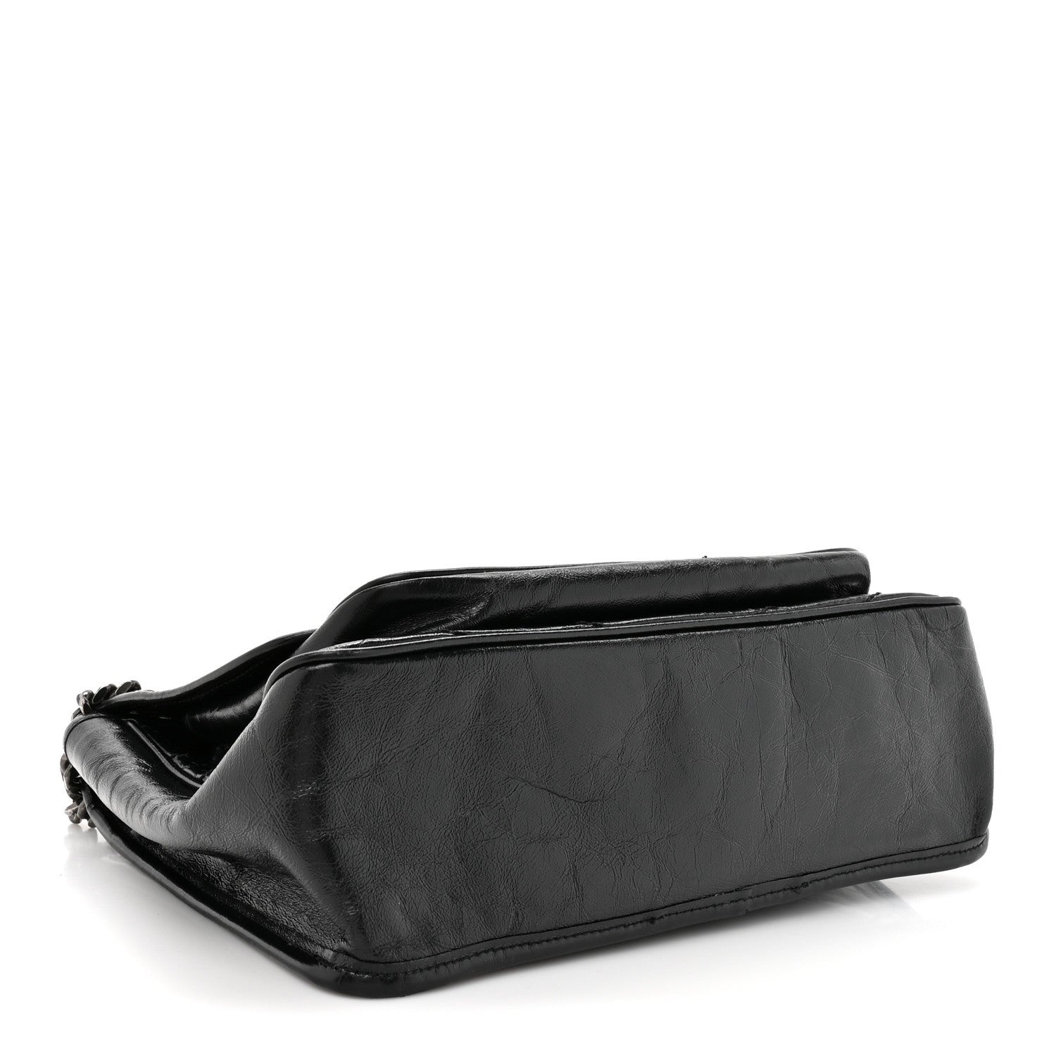 Saint Laurent Crinkled Calfskin Matelasse Monogram Medium Niki Chain Satchel Black 4 of 13