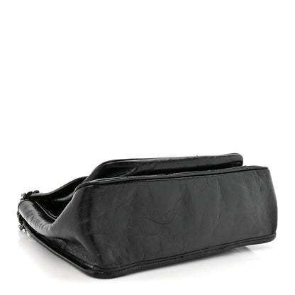 Saint Laurent Crinkled Calfskin Matelasse Monogram Medium Niki Chain Satchel Black 4 of 13