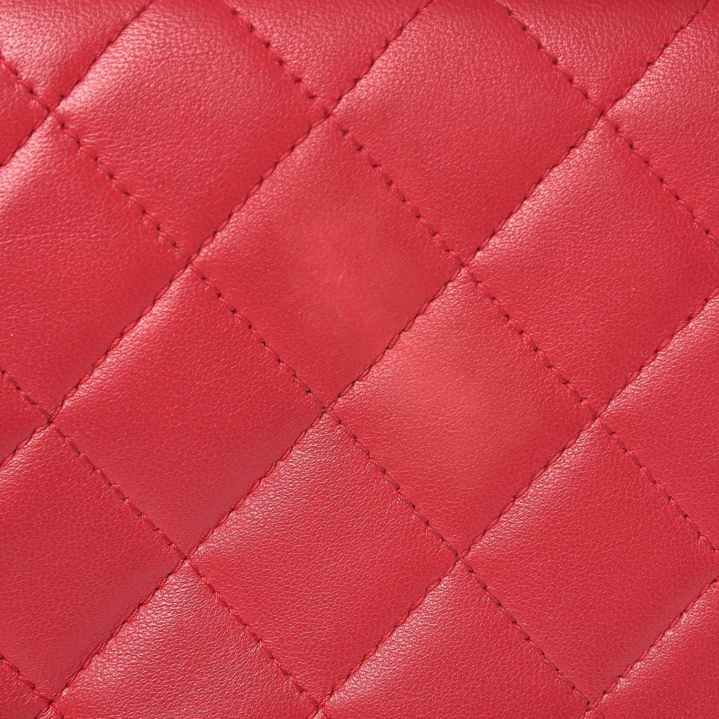 Lambskin Quilted Boy Wallet On Chain WOC Dark Pink