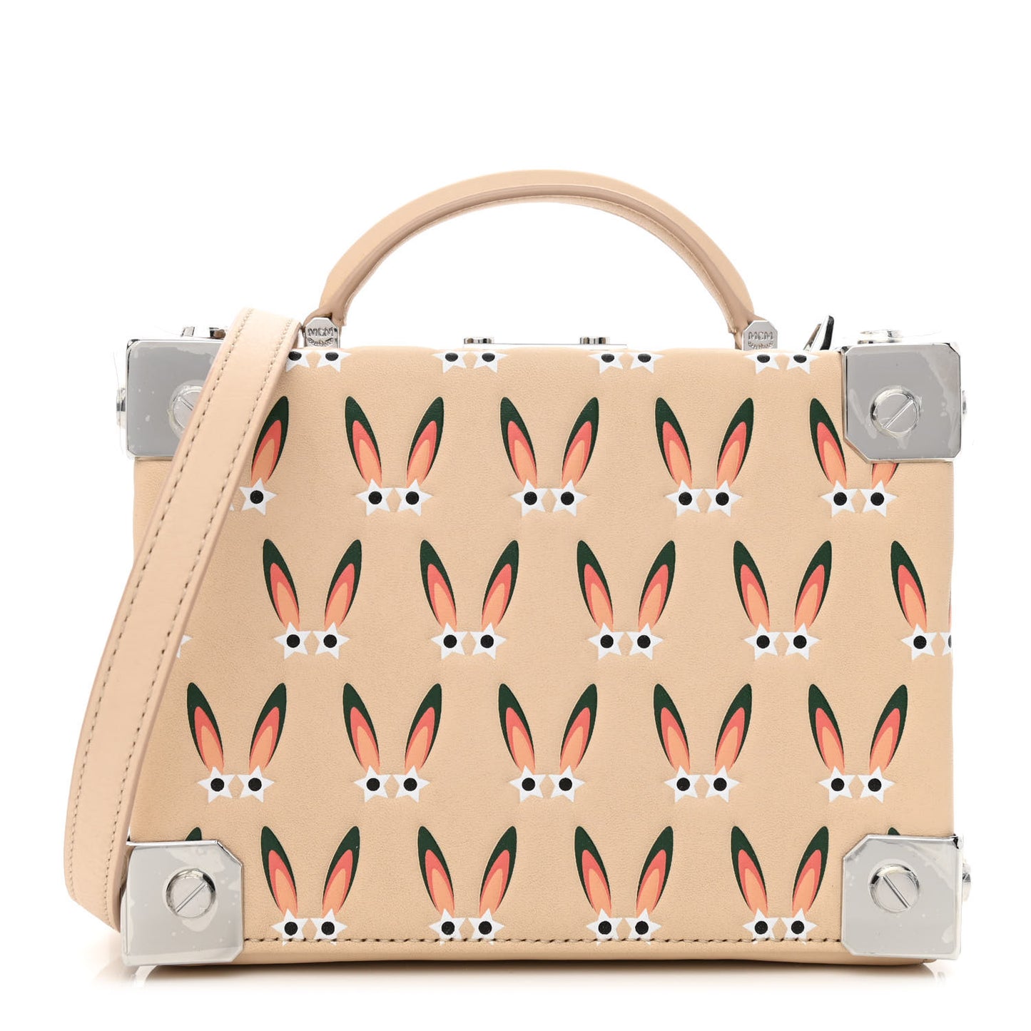 Lambskin Star Eyed Bunny Small Berlin Crossbody Natural