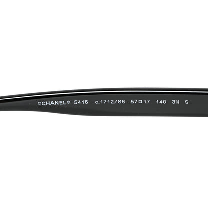 Chanel Acetate Oval Sunglasses 5416 Black Yellow 5 of 8