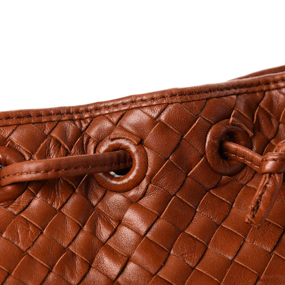 Bottega Veneta Nappa Intrecciato Drawstring Bucket Bag Tan 14 of 19